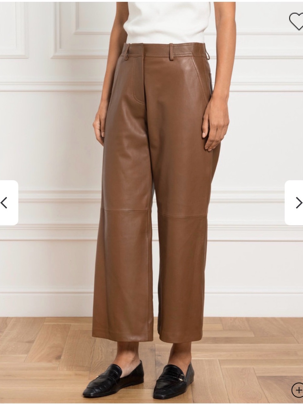 Weekend Max Mara Brown REAL Leather Pants